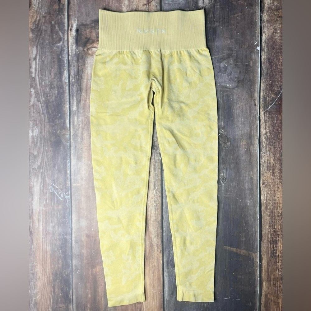 NVGTN Yellow Camo High-Waist Leggings